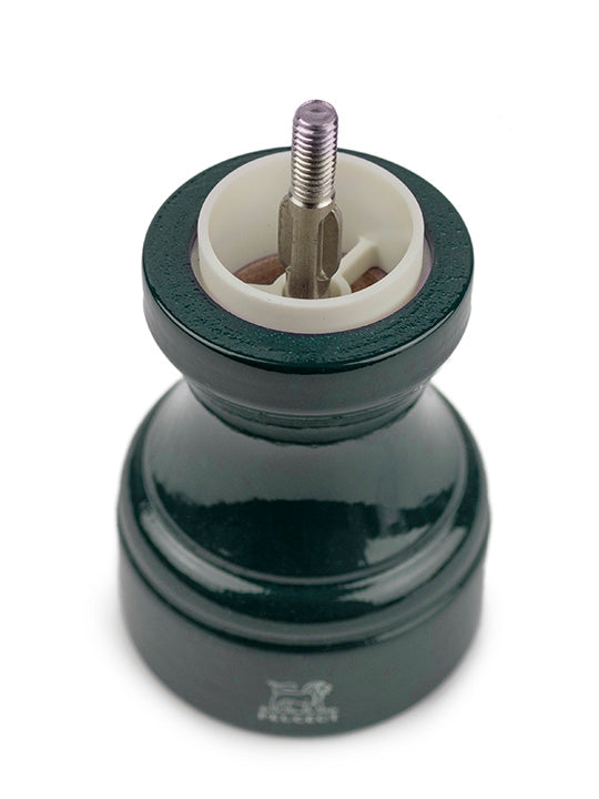Bistro Moulin à sel manuel en bois laqué, vert forêt, 10 cm - 4in. Peugeot - Mathon - 5