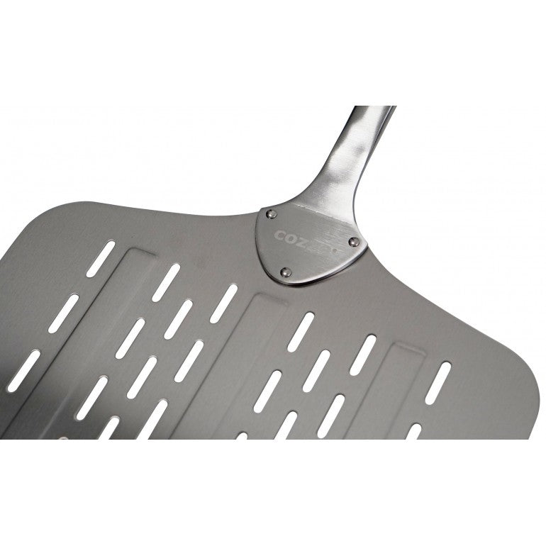 Pelle à pizza perforée 40 x 35 cm en acier inox Cozze - Mathon - 3