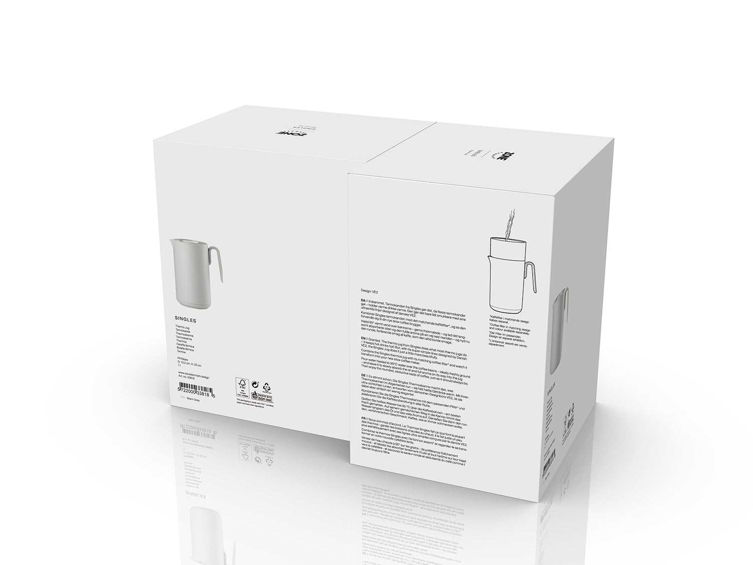 Thermos SINGLES en plastique et verre Gris chaud Zone Denmark - Mathon - 5