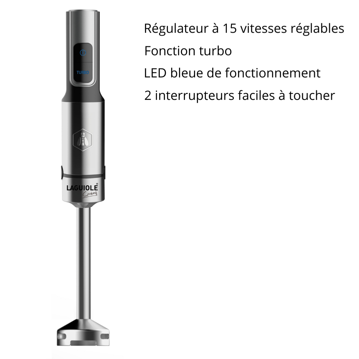 Mixeur plongeant 1200W - 15 vitesses Laguiole Cuisson - Mathon - 3