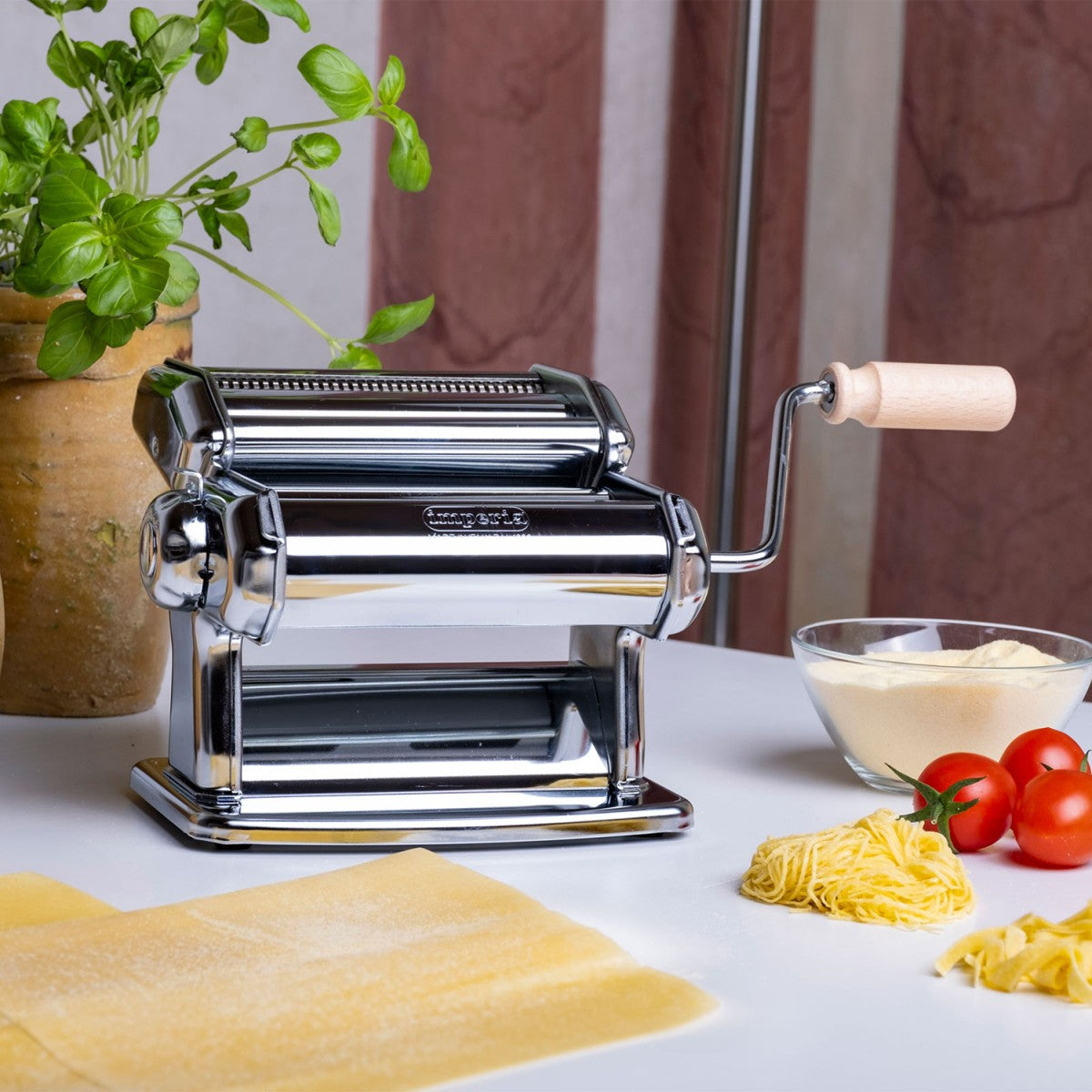 Machine à pâtes manuelle Classica Ruvida en acier Imperia - Mathon - 2