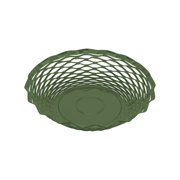 Corbeille ronde Vintage 24,5 cm kaki Roger Orfèvre - Mathon - 1