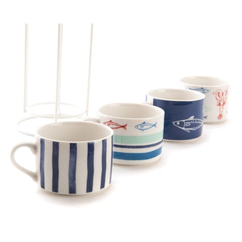 Coffret 4 tasses déjeuner Ariel Amadeus - Mathon - 2