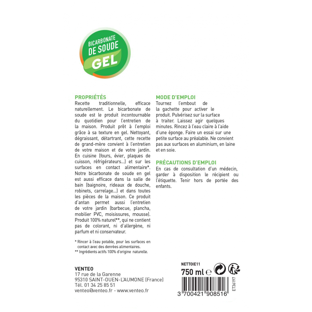 Bicarbonate de soude en gel 750 ml - Mathon - 5