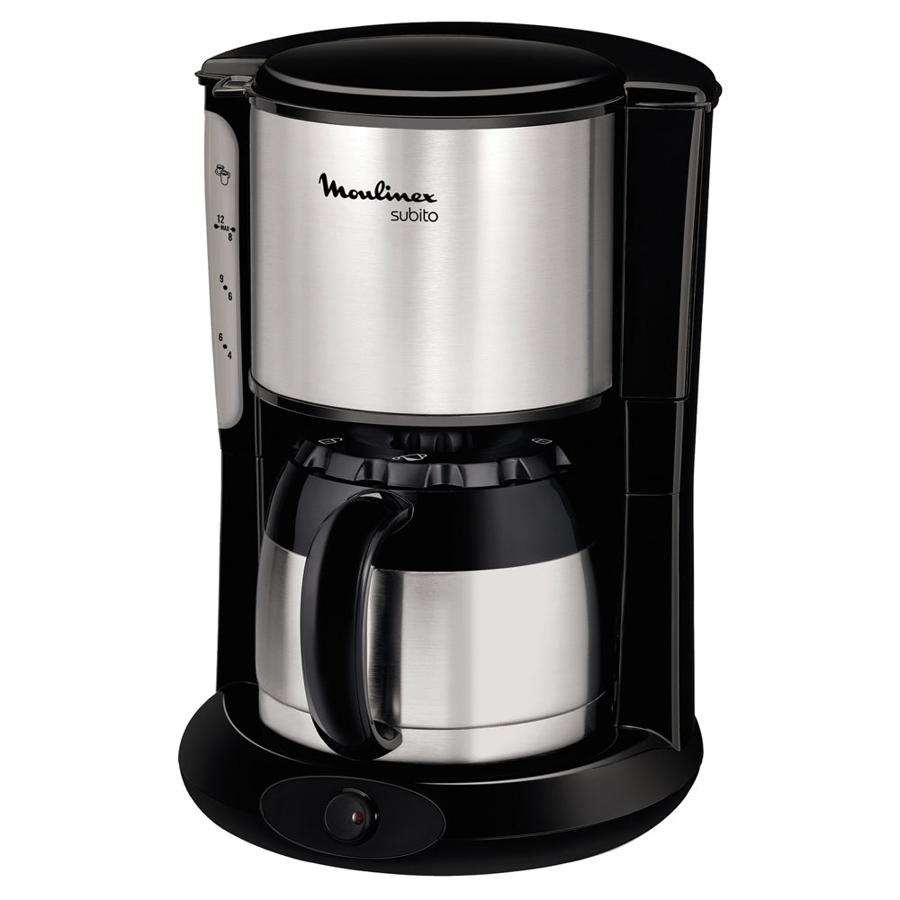 Cafetière Subito isotherme inox et noir Moulinex - Mathon - 1