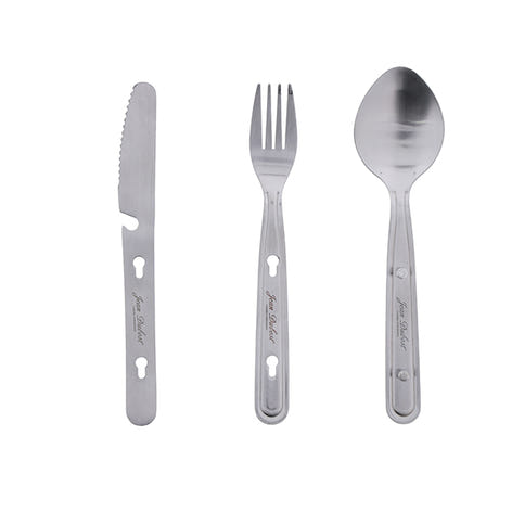 Set de 3 couverts emboitables Outdoor 4 fonctions acier inox Jean Dubost - Mathon - 1
