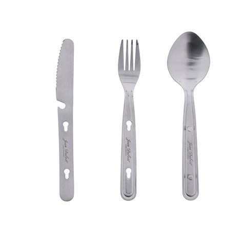Set de 3 couverts emboitables Outdoor 4 fonctions acier inox Jean Dubost - Mathon - 1