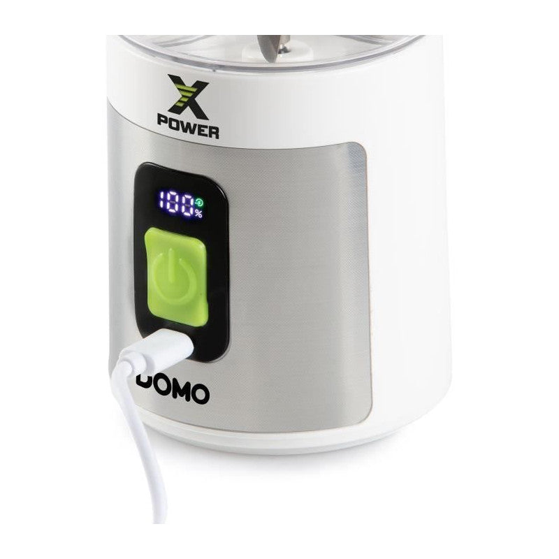 Blender Portable Sans Fil - Domo - Do752bl - Xpower - 120 W - 600 Ml - Blanc Domo - Mathon - 2