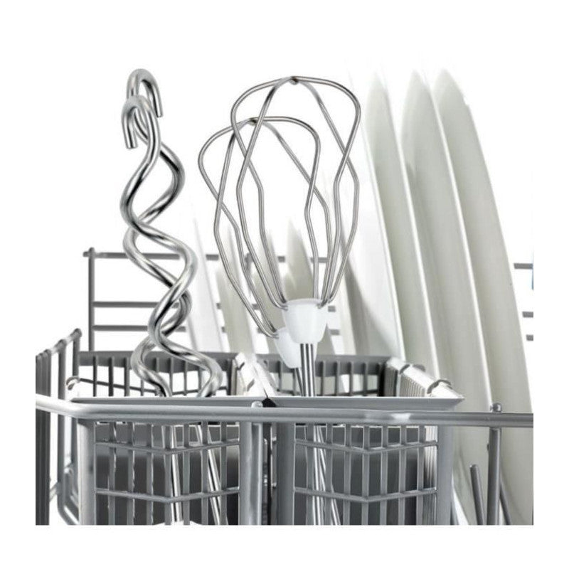 Batteur Ergomixx 450 W -   Mfq36400 Blanc/gris - 5 Vitesses+turbo - 2 Fouets Inox - 2 Crochets Pétrisseurs Inox - Bosch - Mathon - 5