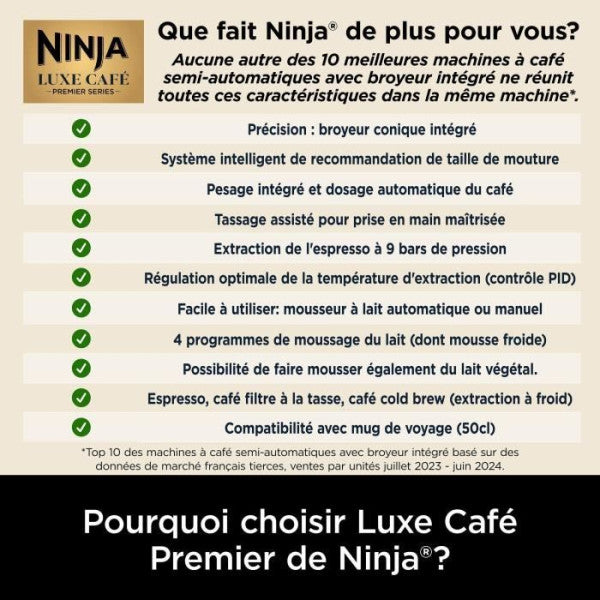 Machine à Café 3 En 1 Ninja Luxe Café Es601eu 1650 W Noir Et Inox Ninja - Mathon - 5
