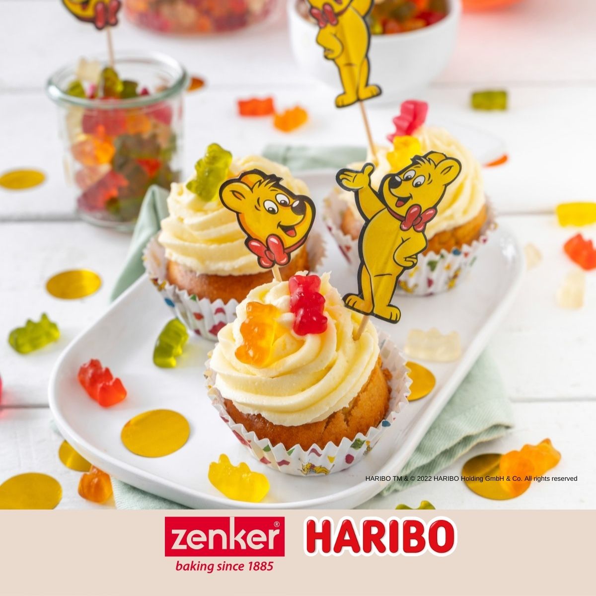 Lot de 50 moules à muffins en papier 6 cm Zenker Haribo Zenker - Mathon - 5