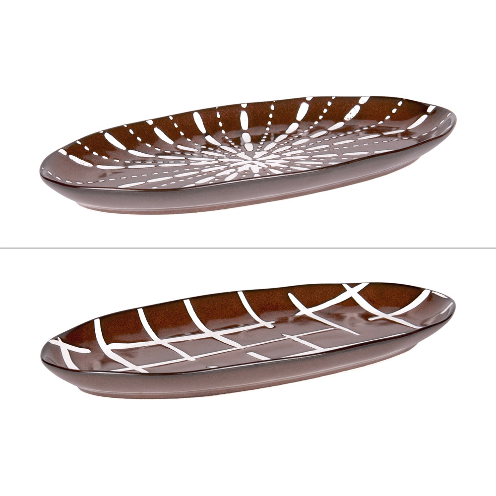 Plat oval Utah 35,5x19 cm (1 modèle aléatoire) Table passion - Mathon - 2