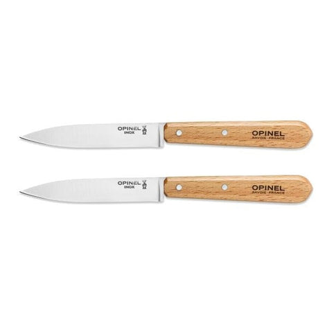 Lot 2 Couteaux office N°112 lame lisse inox 10 cm naturel Opinel - Mathon - 1