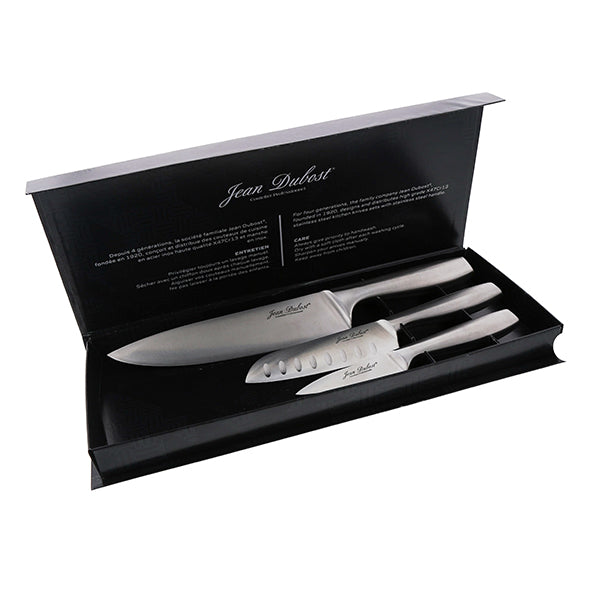 Coffret de 3 couteaux de cuisine inox Fusal Jean Dubost - Mathon - 1