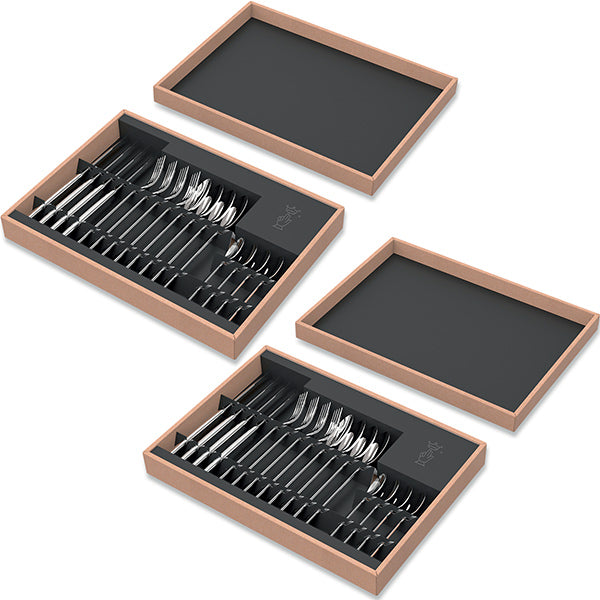 Lot de 2 ménagères Perpétue 16 pièces en inox Opinel - Mathon - 1