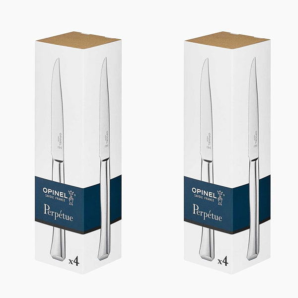 Lot de 2 coffrets de 4 couteaux Perpétue inox Opinel - Mathon - 1