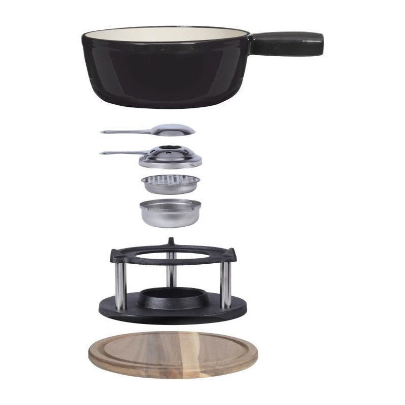 Service A Fondue Tradition - Livoo - Men426n - 2,6l - 6 Personnes - Fonte émaillée - 6 Fourchettes - Caquelon Compatible Tous Livoo - Mathon - 3