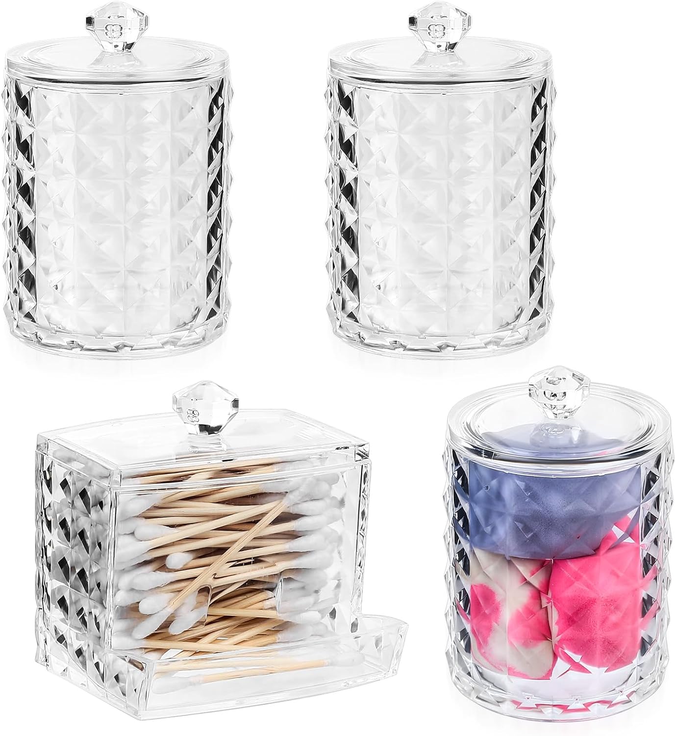 Distributeur transparent 3+1 pour cotons-tiges Vendos85 - Mathon