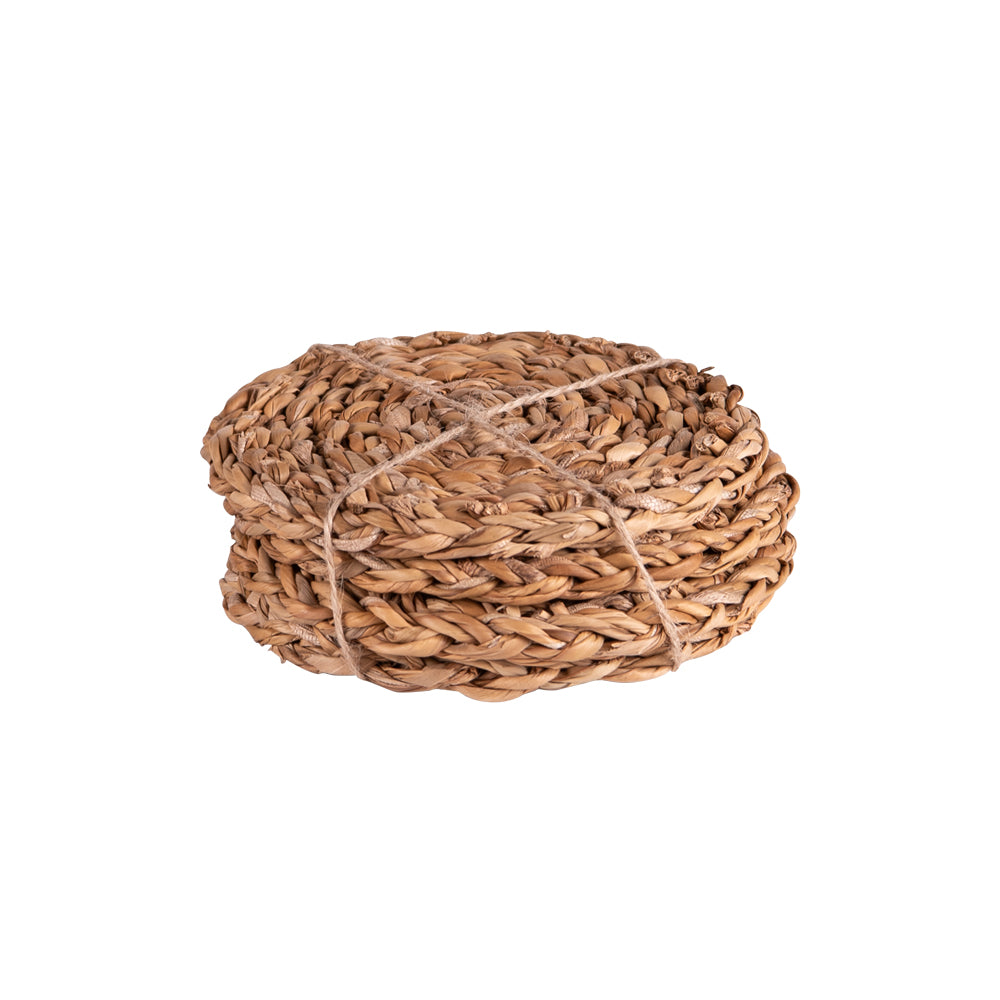 Set de 4 dessous de verre en jonc de mer 11 cm Table passion - Mathon - 2