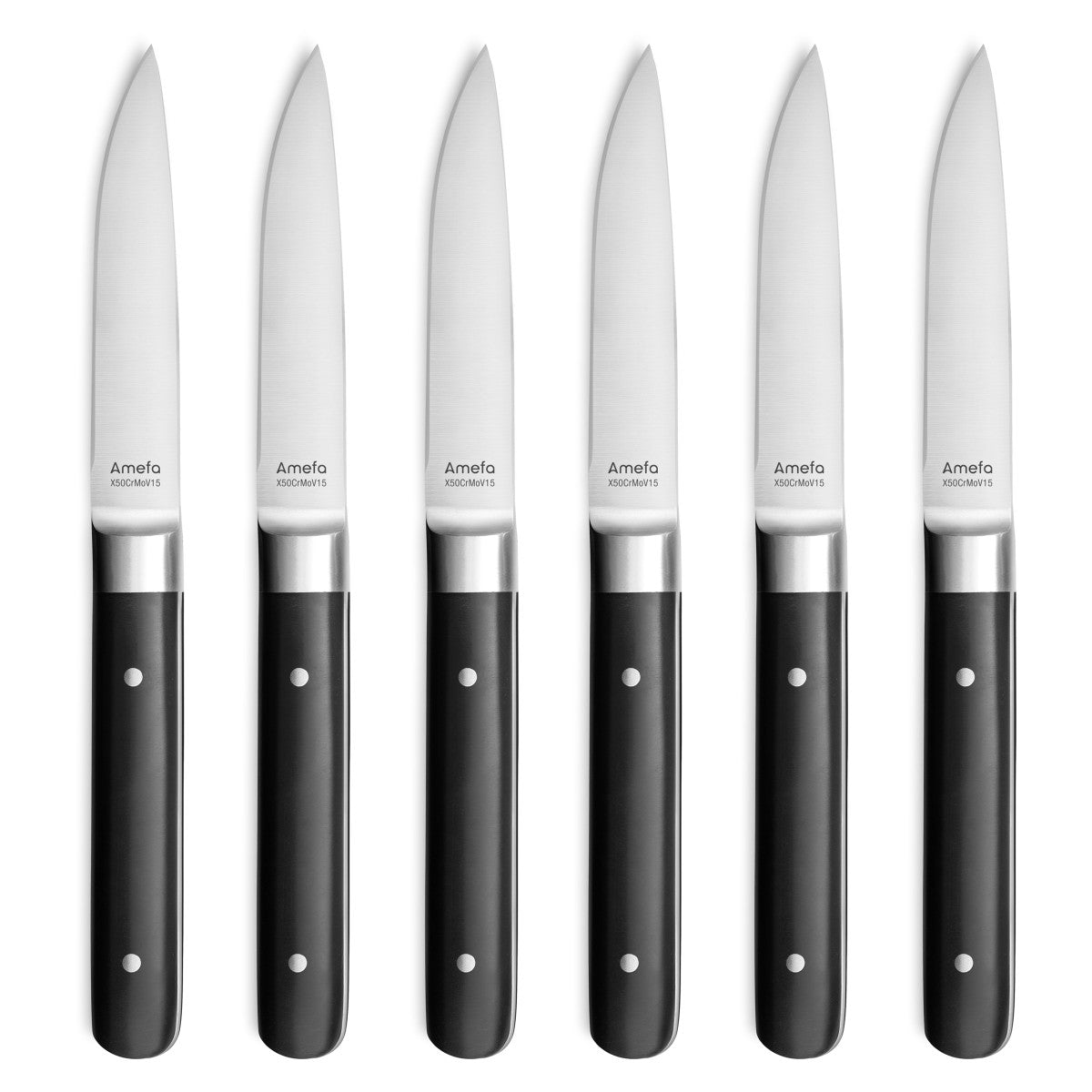 Fusion Noir - Coffret 6 couteaux steak Amefa - Mathon - 1