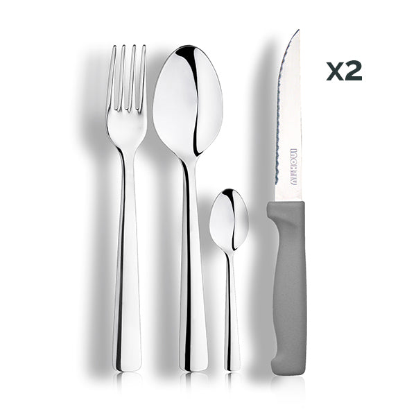 Lot de 2 ménagères inox Eatitaly 24 pièces Inoxriv - Mathon - 1