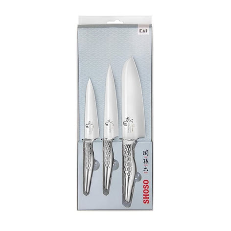 Set 3 couteaux SHOSO 12 15 18 Kai - Mathon