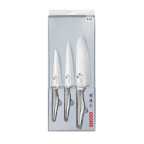 Set 3 couteaux SHOSO 12 15 18 Kai - Mathon
