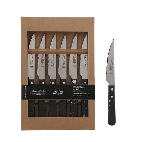 Coffret de 6 couteaux grill Sense Black Edition Jean Dubost - Mathon - 1