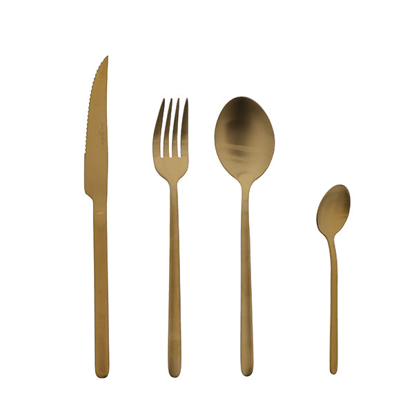 Ménagère 16 pièces Anuradha Doré Jean Dubost - Mathon - 1