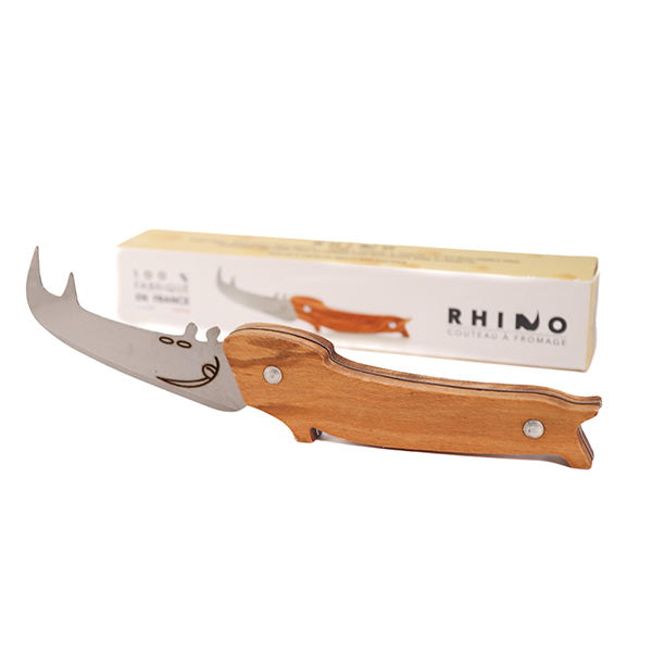 Couteau à fromage Rhino manche en bois d