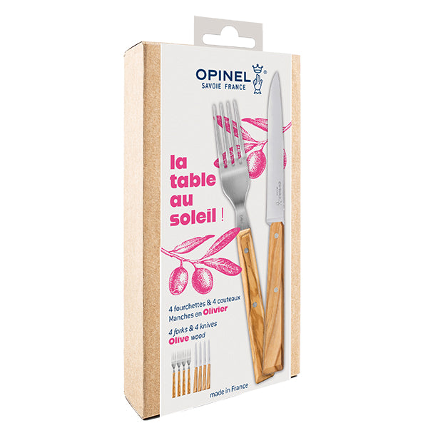 Coffret de 4 couteaux et 4 fourchettes La Table au Soleil Opinel - Mathon - 6