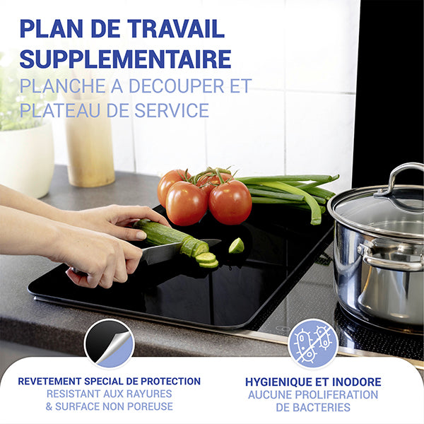 Set de 2 couvres plaques Noir 30 x 52 cm Wenko by Maximex - Mathon - 5