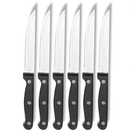 6 couteaux à steak lame lisse Lacor - Mathon