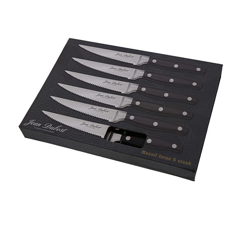 Coffret 6 couteaux à steak Massif lame inox micro dentée Jean Dubost - Mathon - 1
