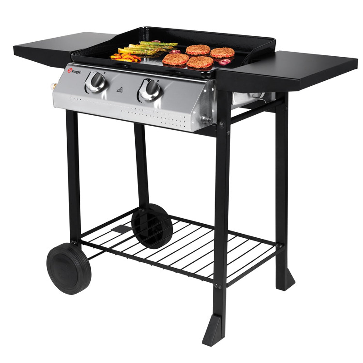 Plancha à gaz 2 feux 5,3kW PAMPLUNA Somagic - Mathon - 1