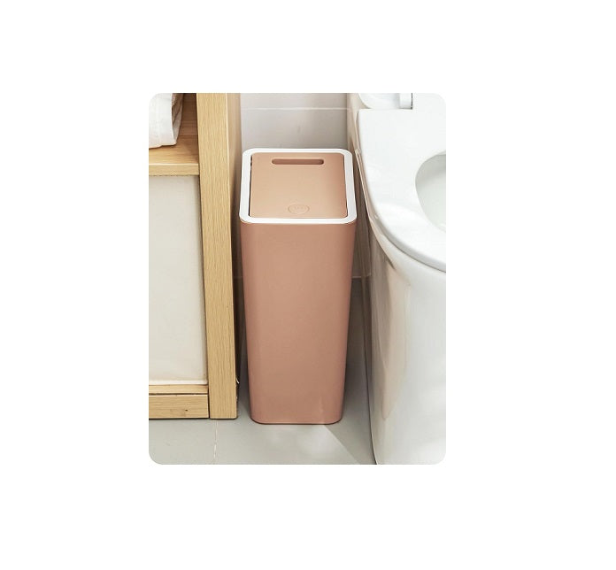 Poubelle de Cuisine de 8L avec couvercle brun Vendos85 - Mathon