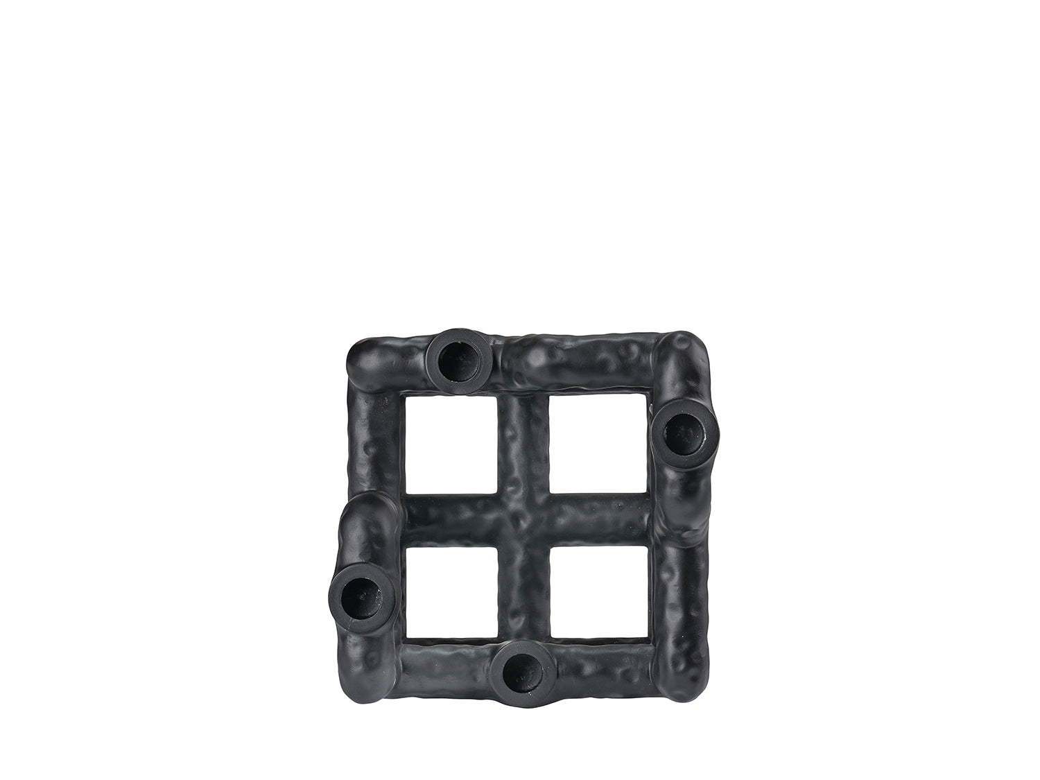 Bougeoir Lyst en Polyrésine Noir Villa Collection - Mathon - 3