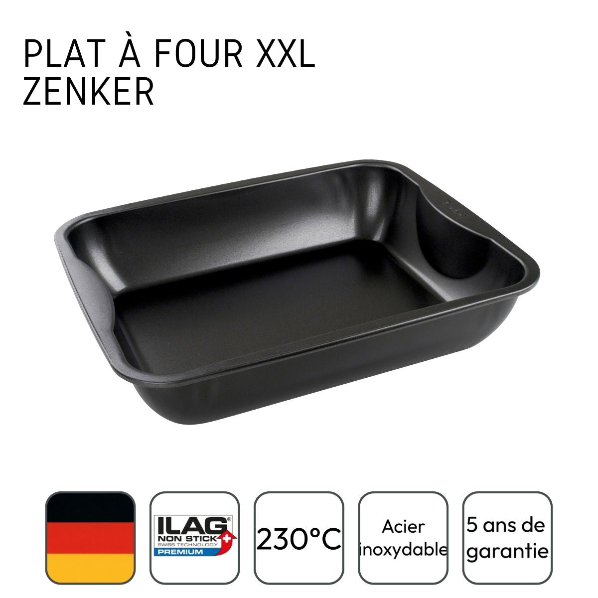 Plat à four XXL rectangle 40 x 34 cm Zenker Spécial Cooking Zenker - Mathon - 9