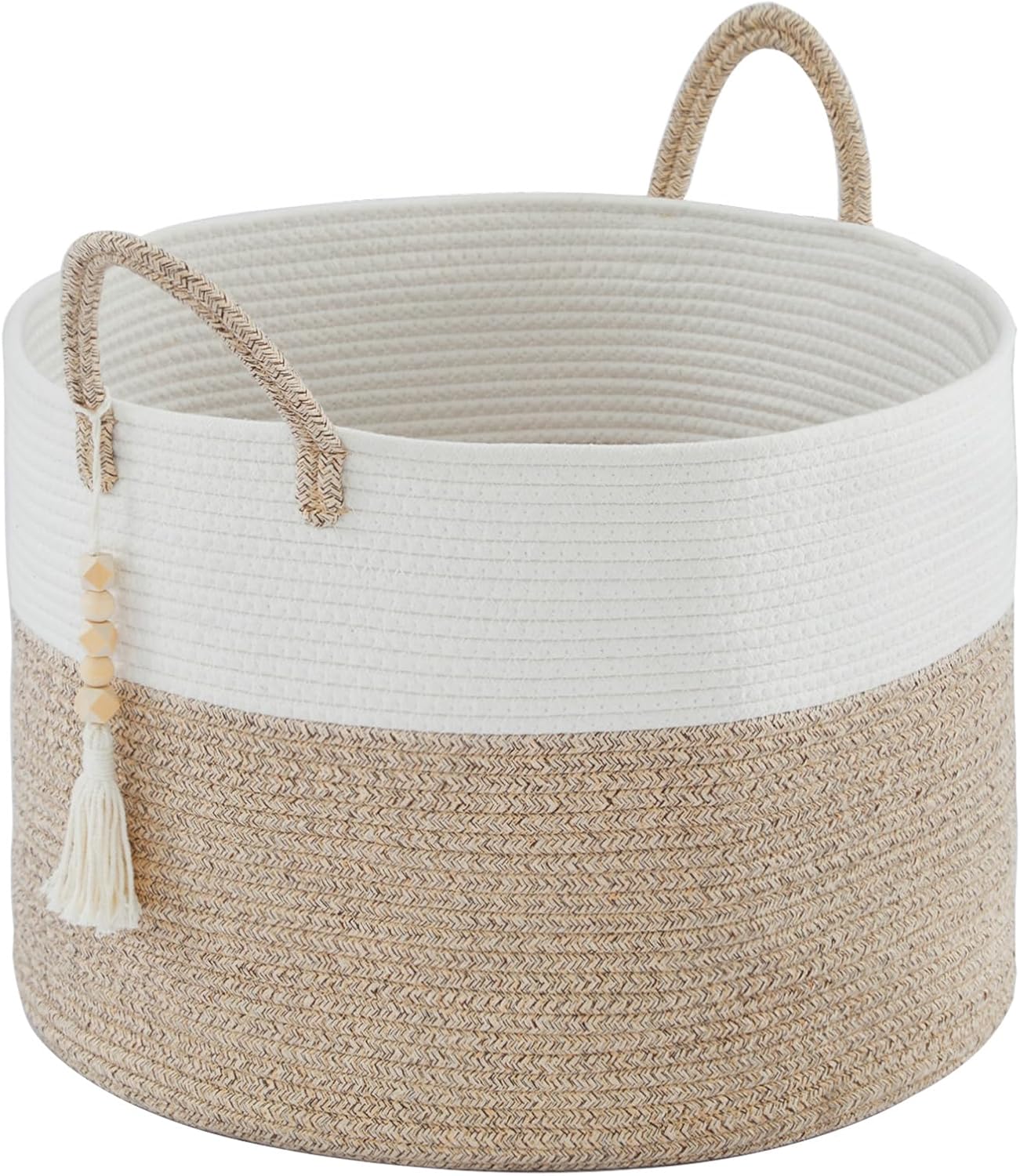 Panier Bohème Marron en Coton Naturel Vendos85 - Mathon