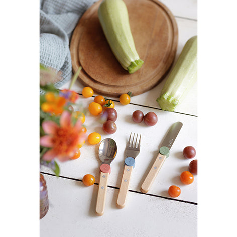 Set de 3 couverts pour enfant Le petit Gourmet Panaché Opinel - Mathon - 2