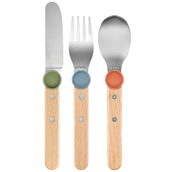 Set de 3 couverts pour enfant Le petit Gourmet Panaché Opinel - Mathon - 1