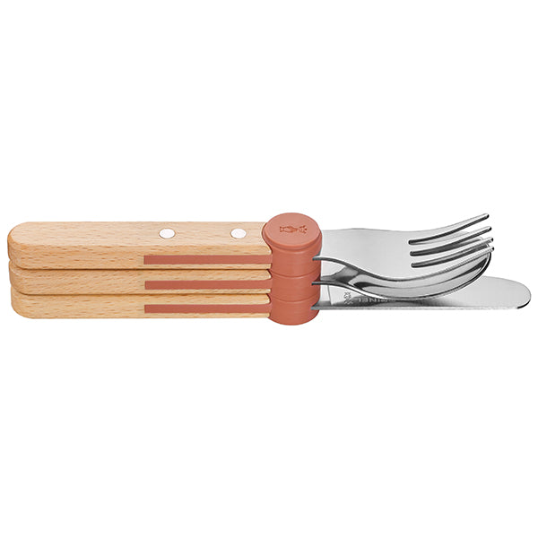 Set de 3 couverts pour enfant Le petit Gourmet Corail Opinel - Mathon - 2