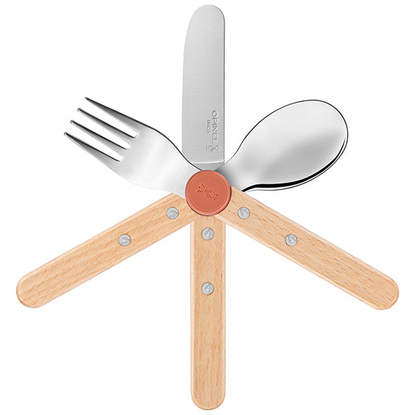 Set de 3 couverts pour enfant Le petit Gourmet Corail Opinel - Mathon - 6
