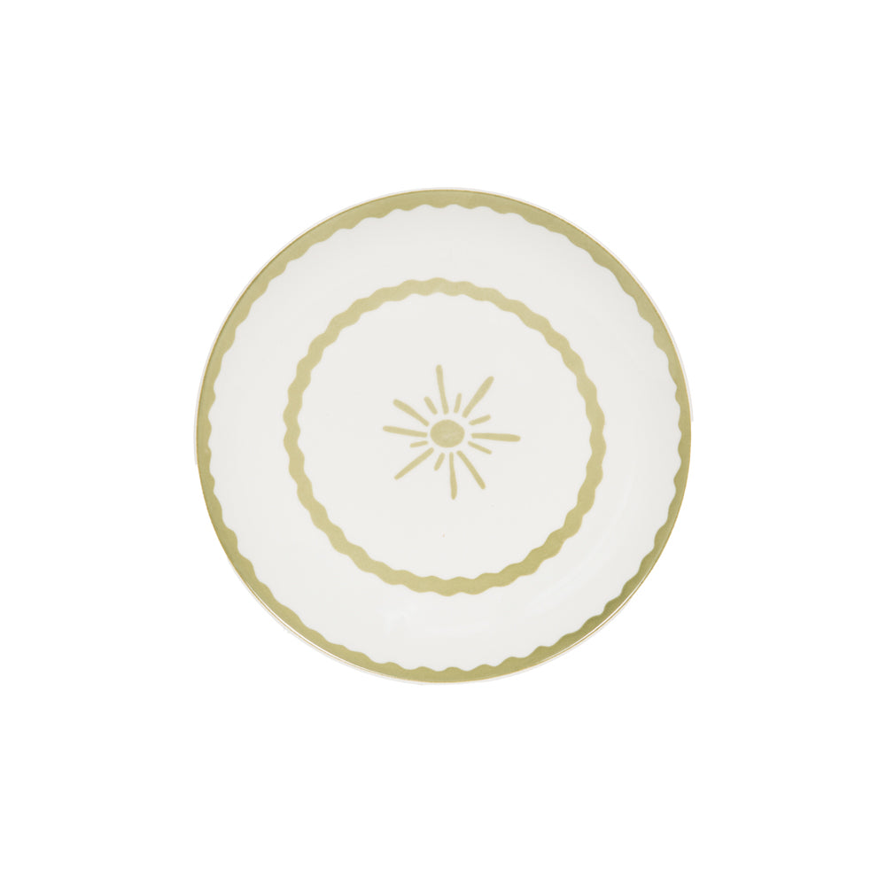 Assiette à dessert Tamara verte 20 cm (lot de 6) Table passion - Mathon - 1