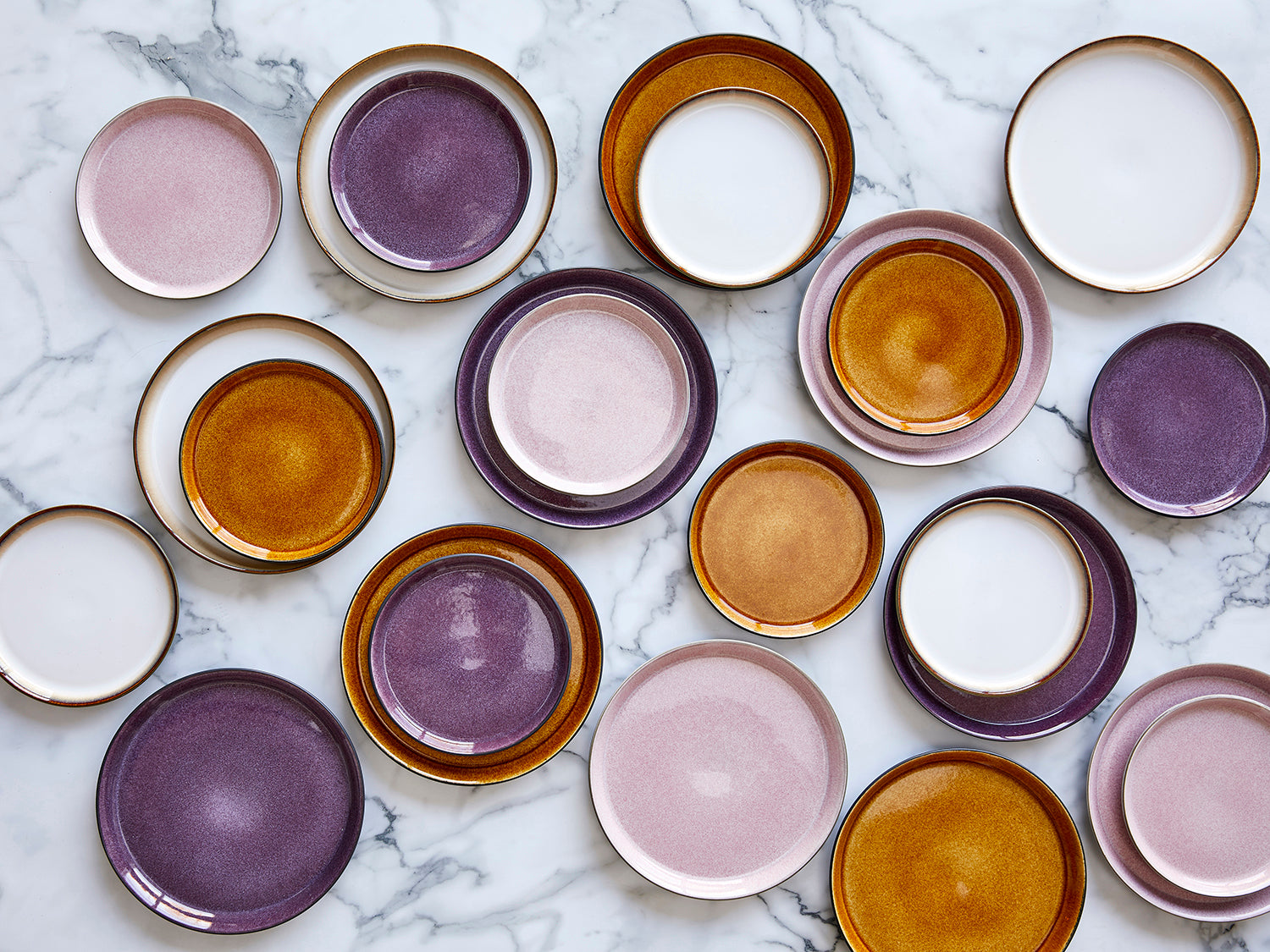 Assiette GASTRO en grès Noir/Violet Bitz - Mathon - 8