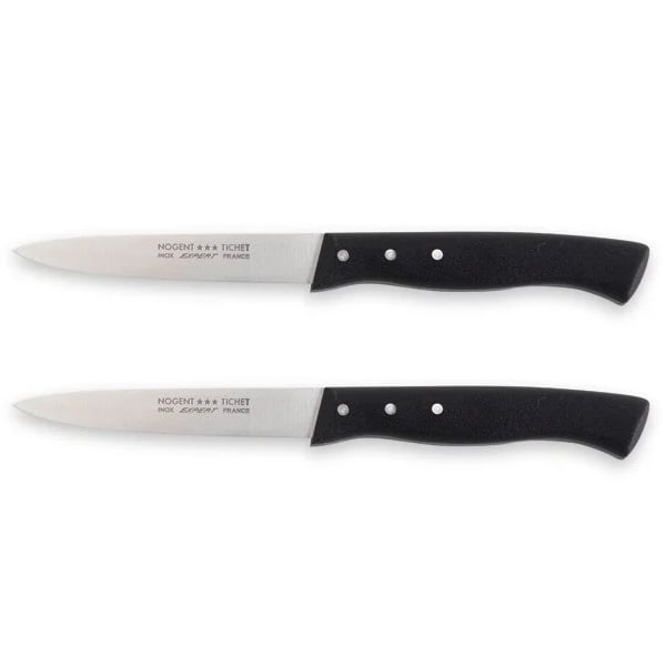 Lot de 2 couteaux office lame 9 cm Affidentée avec protection Nogent - Mathon