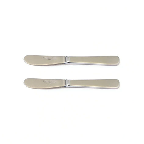 Lot de deux tartineurs monobloc en inox Roger Orfèvre - Mathon