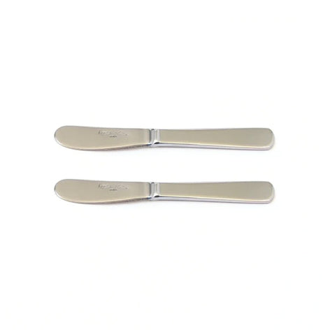 Lot de deux tartineurs monobloc en inox Roger Orfèvre - Mathon