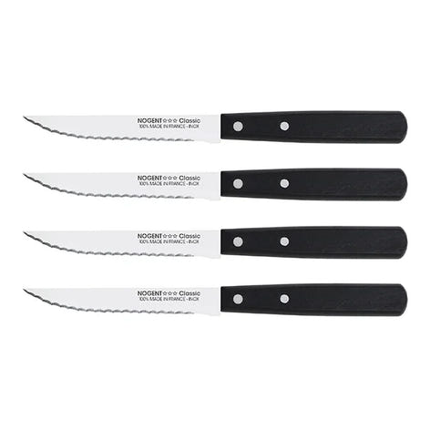 Lot de 4 couteaux à steak 11 cm noir Nogent - Mathon