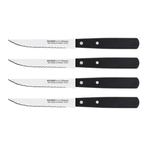Lot de 4 couteaux à steak 11 cm noir Nogent - Mathon